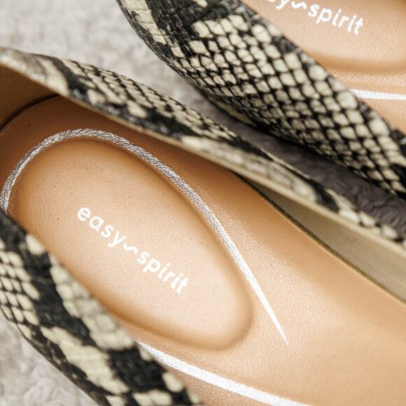 Easy Spirit Caldise Snake Print Leather Block Heel Shoes Womens Size 9 NWOB - Picture 11 of 15